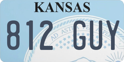 KS license plate 812GUY
