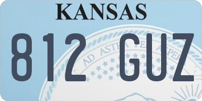 KS license plate 812GUZ