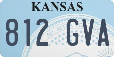 KS license plate 812GVA