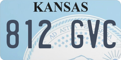 KS license plate 812GVC