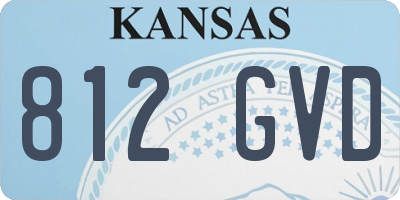 KS license plate 812GVD