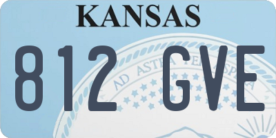 KS license plate 812GVE