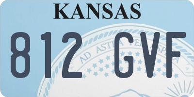 KS license plate 812GVF