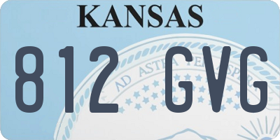 KS license plate 812GVG