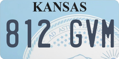 KS license plate 812GVM