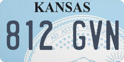 KS license plate 812GVN