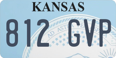KS license plate 812GVP