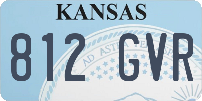 KS license plate 812GVR