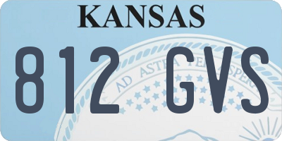 KS license plate 812GVS