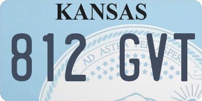 KS license plate 812GVT