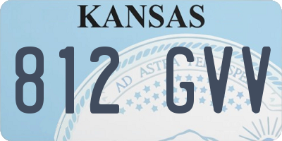 KS license plate 812GVV