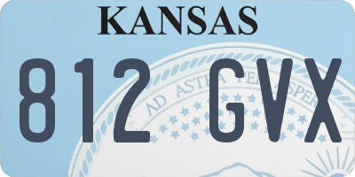 KS license plate 812GVX