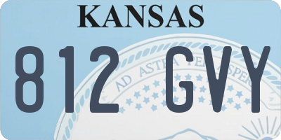 KS license plate 812GVY