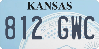 KS license plate 812GWC