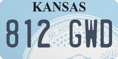 KS license plate 812GWD