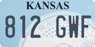 KS license plate 812GWF