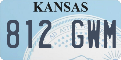 KS license plate 812GWM