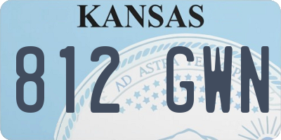 KS license plate 812GWN