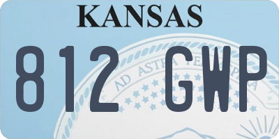 KS license plate 812GWP