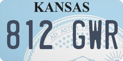 KS license plate 812GWR