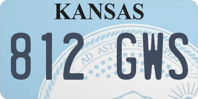 KS license plate 812GWS