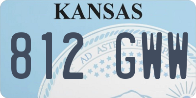 KS license plate 812GWW