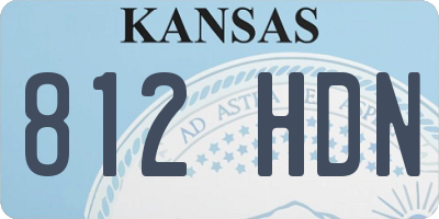 KS license plate 812HDN