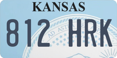 KS license plate 812HRK