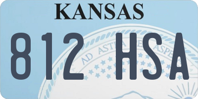 KS license plate 812HSA