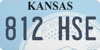 KS license plate 812HSE