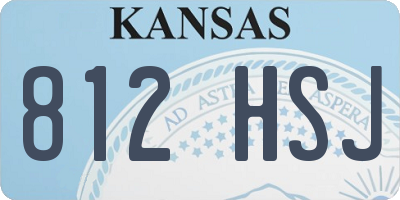 KS license plate 812HSJ