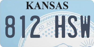 KS license plate 812HSW