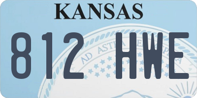 KS license plate 812HWE