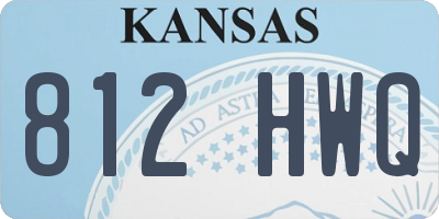 KS license plate 812HWQ