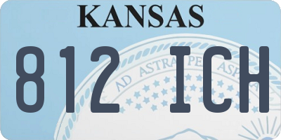 KS license plate 812ICH