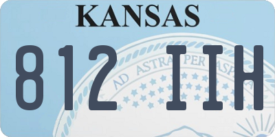 KS license plate 812IIH