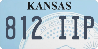 KS license plate 812IIP