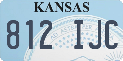 KS license plate 812IJC