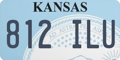 KS license plate 812ILU