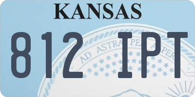 KS license plate 812IPT