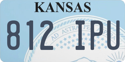 KS license plate 812IPU
