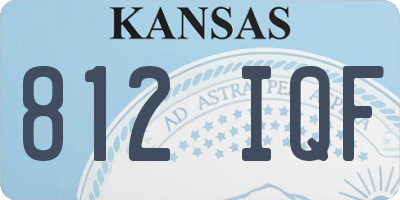 KS license plate 812IQF