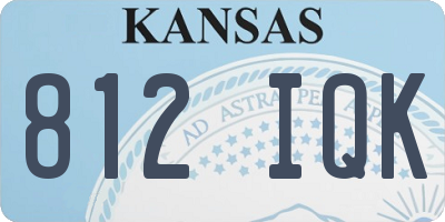 KS license plate 812IQK