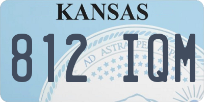 KS license plate 812IQM