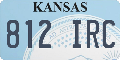 KS license plate 812IRC