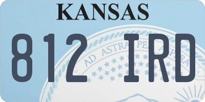 KS license plate 812IRD