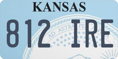 KS license plate 812IRE