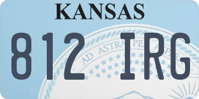 KS license plate 812IRG