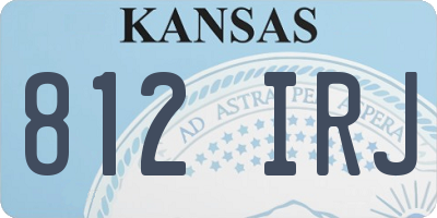 KS license plate 812IRJ