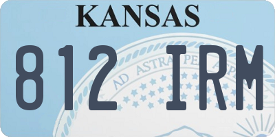 KS license plate 812IRM